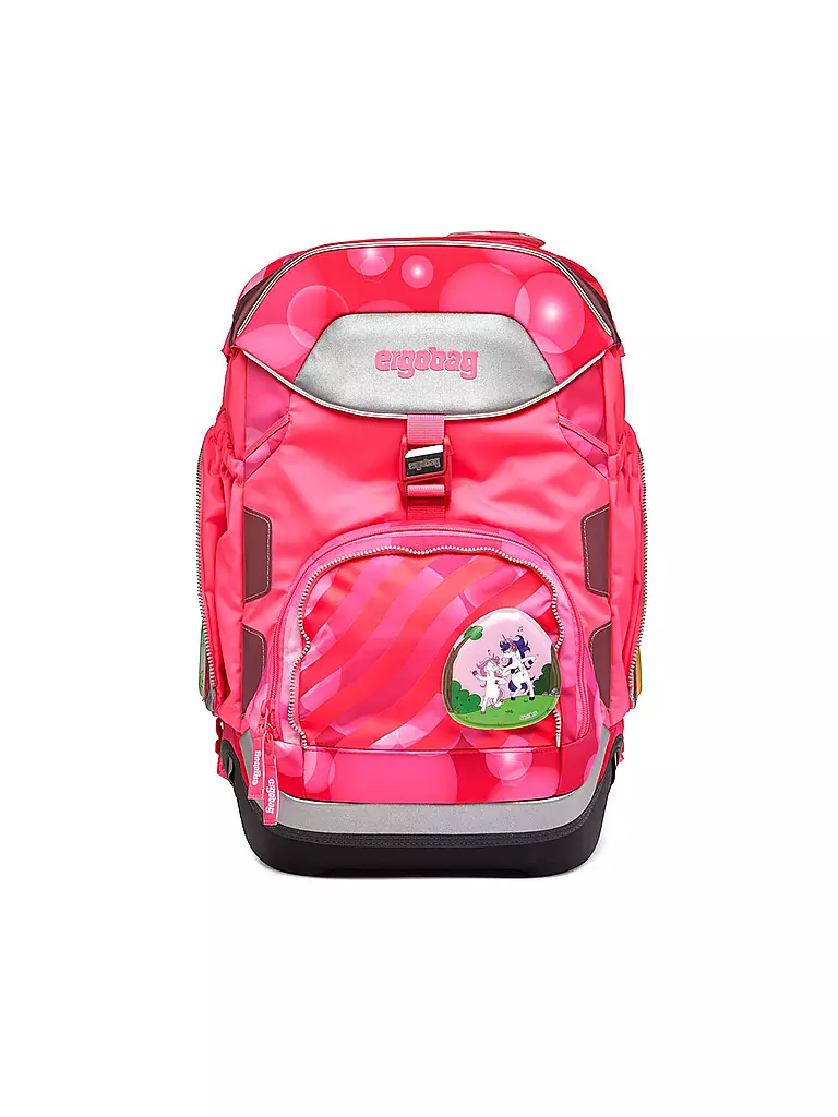 ERGOBAG | Set de mochila escolar de 6 piezas KuntBärbuntes Einhorn | Fucsia