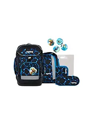 ERGOBAG | Set de mochila escolar de 6 piezas Maxi Bärassic Garden | Negro