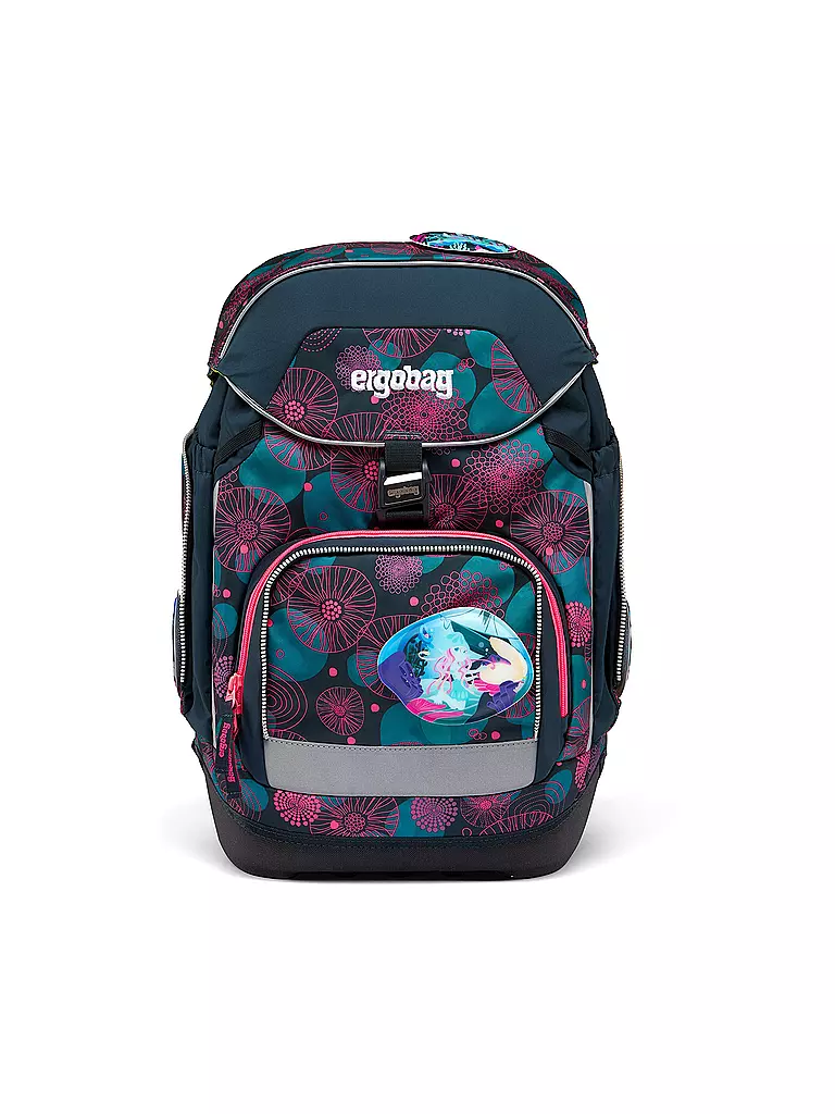 ERGOBAG | Set de mochila escolar de 6 piezas PACK - KorallBär | Azul oscuro