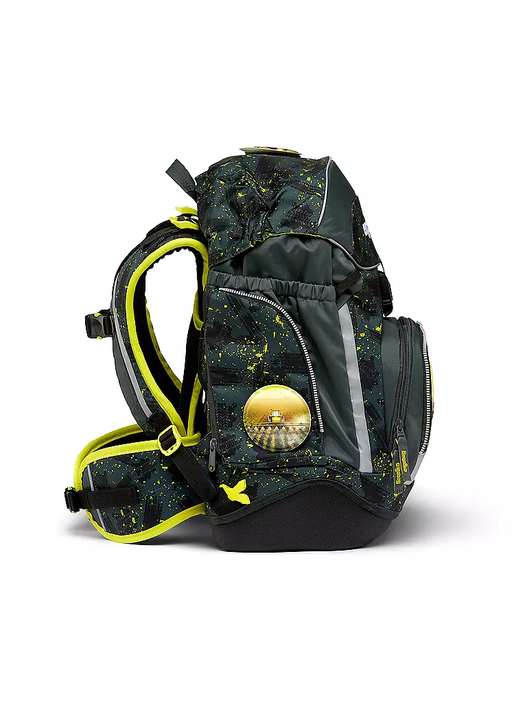ERGOBAG | Set de mochila escolar de 6 piezas PACK - MähdreschBär | Verde oscuro