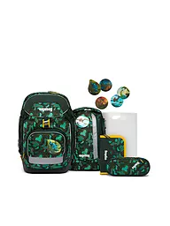 ERGOBAG | Set de mochilas escolares de 6 piezas PACK - ZitronenfaltBär | Verde oscuro