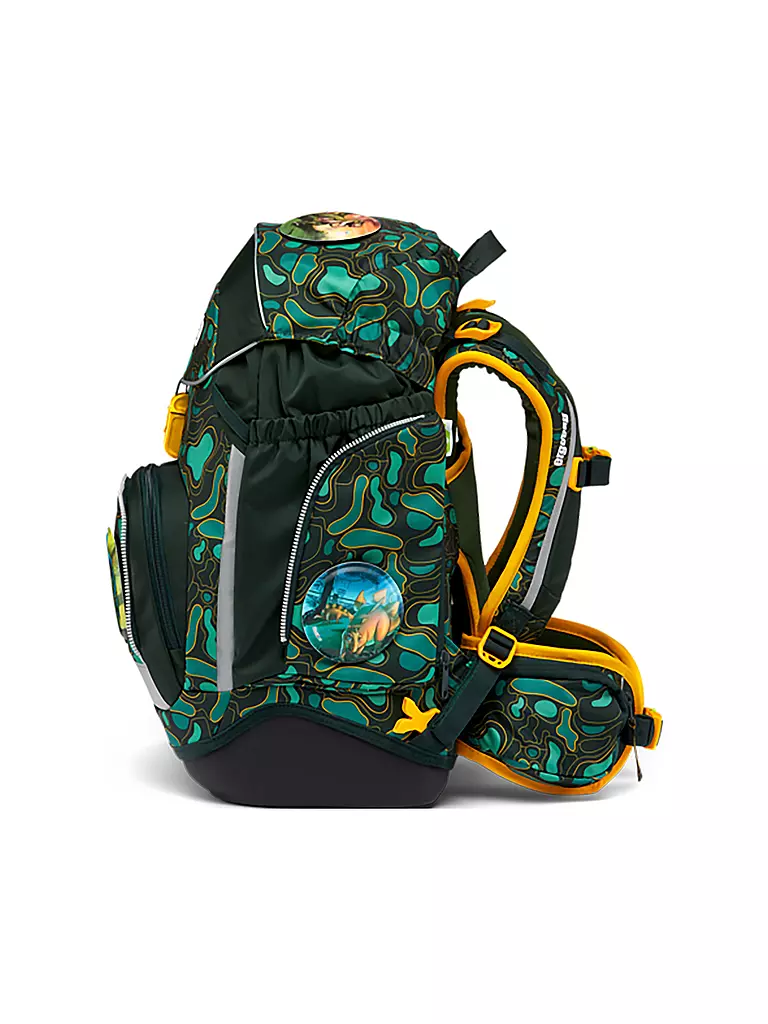 ERGOBAG | Set de mochila escolar de 6 piezas PACK - TriBäratops | Verde oscuro