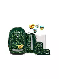 ERGOBAG | Set de mochila escolar de 6 piezas Pack BärRex | Verde oscuro