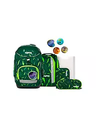 ERGOBAG | Set de mochila escolar de 6 piezas PACK Bärtastisch | Verde oscuro