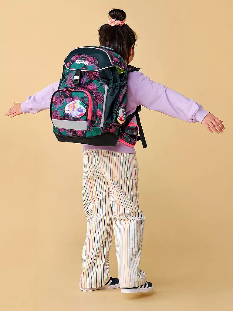 ERGOBAG | Set de mochila escolar de 6 piezas PACK KorallBär | Azul oscuro