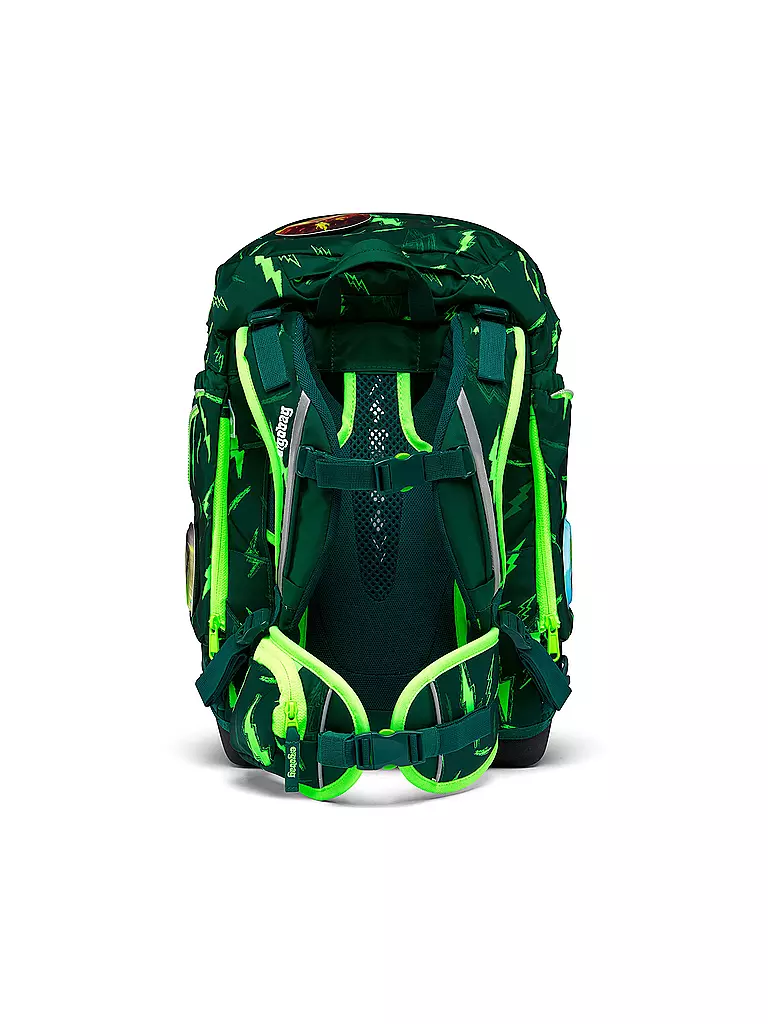 ERGOBAG | Set de mochila escolar de 6 piezas PACK Lumi - Bärtastisch | Verde oscuro
