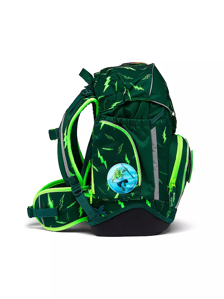 ERGOBAG | Set de mochila escolar de 6 piezas PACK Lumi - Bärtastisch | Verde oscuro