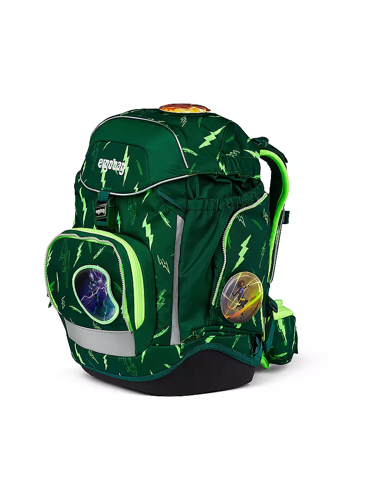 ERGOBAG | Set de mochila escolar de 6 piezas PACK Lumi - Bärtastisch | Verde oscuro
