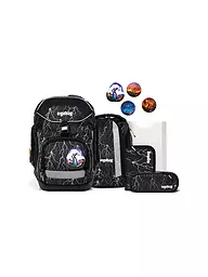 ERGOBAG | Set de mochila escolar de 6 piezas PACK ReflektBär | Negro