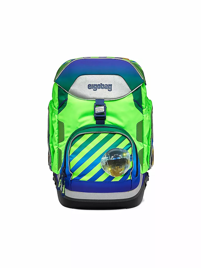 ERGOBAG | Set de mochila escolar de 6 piezas TruckBär | Verde claro