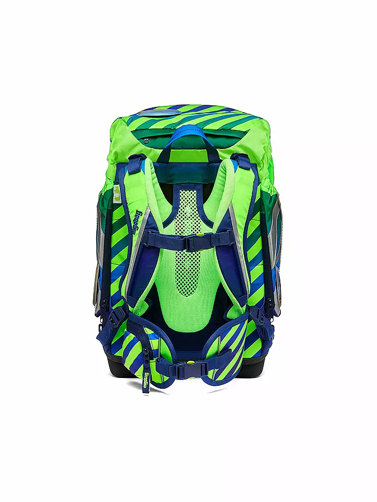 ERGOBAG | Set de mochila escolar de 6 piezas TruckBär | Verde claro