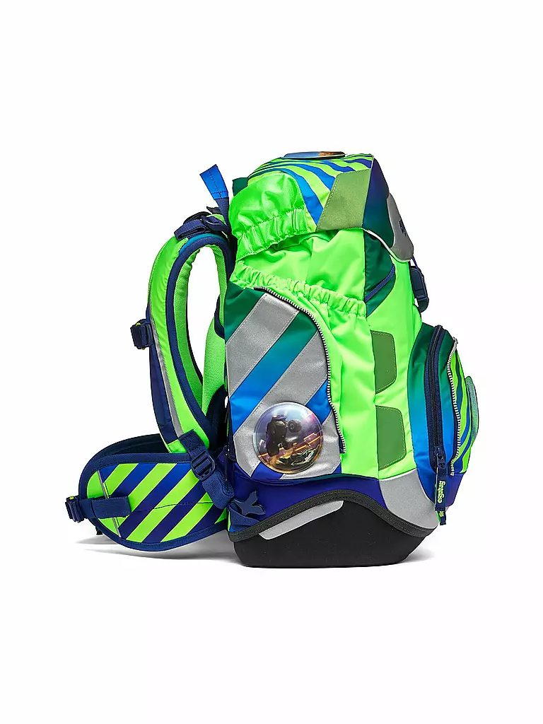 ERGOBAG | Set de mochila escolar de 6 piezas TruckBär | Verde claro