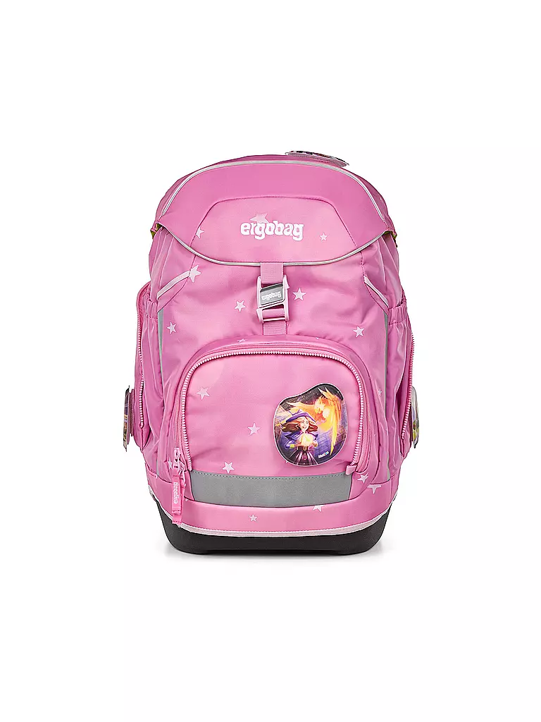 ERGOBAG | Set de mochila escolar de 6 piezas Wolkenzauber | Rosa