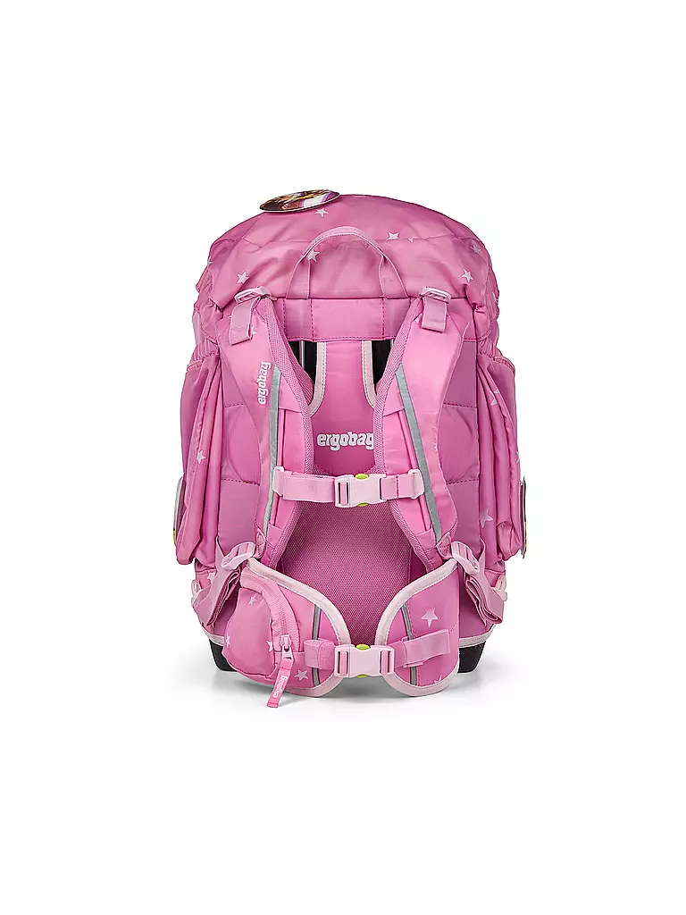 ERGOBAG | Set de mochila escolar de 6 piezas Wolkenzauber | Rosa