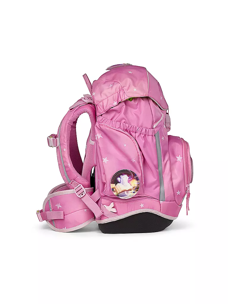 ERGOBAG | Set de mochila escolar de 6 piezas Wolkenzauber | Rosa