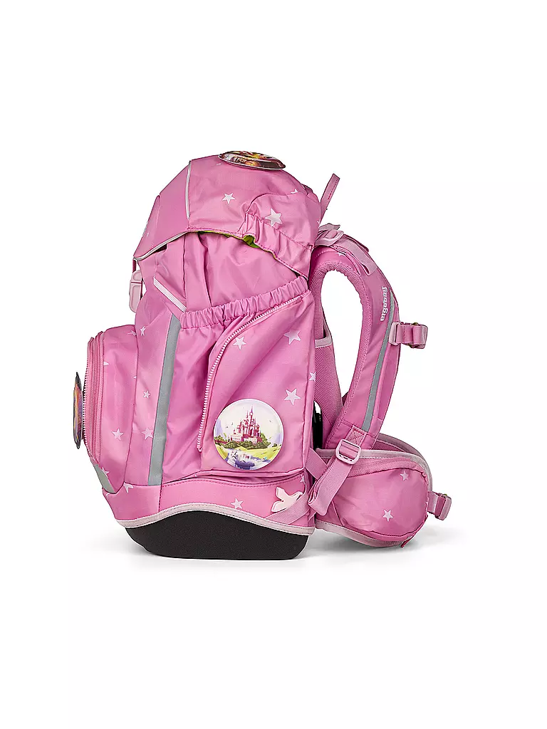 ERGOBAG | Set de mochila escolar de 6 piezas Wolkenzauber | Rosa