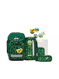 ERGOBAG | Set de mochilas escolares de 6 piezas PACK - ZitronenfaltBär | Verde oscuro