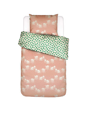 ESSENZA | Percal Ropa de cama SWAN LAKE 70x90cm/140x200cm Misty Rose