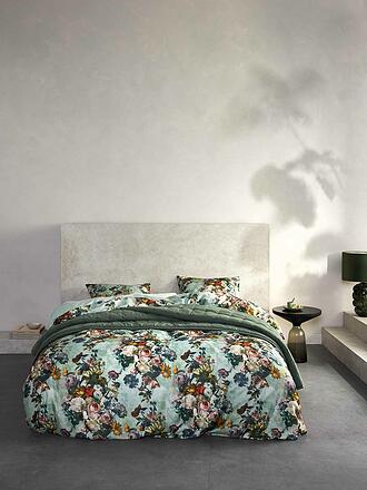 ESSENZA | Ropa de cama de satén KARLI 70x90cm/140x200cm Verde Mineral