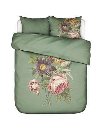 ESSENZA | Ropa de cama de satén 2x 70x90cm / 200x200cm MADIA Basil Green