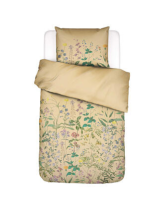 ESSENZA | Ropa de cama de satén AUGUSTINA 70x90/140x200cm Yellow Straw