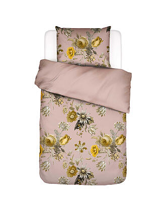 ESSENZA | Ropa de cama de satén FLOREAN 70x90/140x200cm Rosa rubor