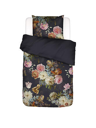 ESSENZA | Ropa de cama de satén ROSABELLE 70x90cm/140x200cm Azul Noche