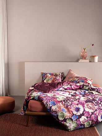 ESSENZA | Ropa de cama de satén VIOLESTA 70x90cm/140x200cm Malva Vino