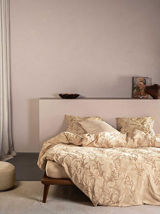 ESSENZA | Ropa de cama de satén CLAUDINE 70x90cm/140x200cm Arena Dorada