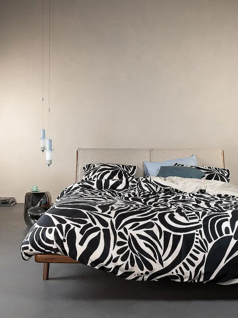 ESSENZA | Juego de funda nórdica de satén 2x 70x90cm / 140x200cm ALLORI Antracita | Gris