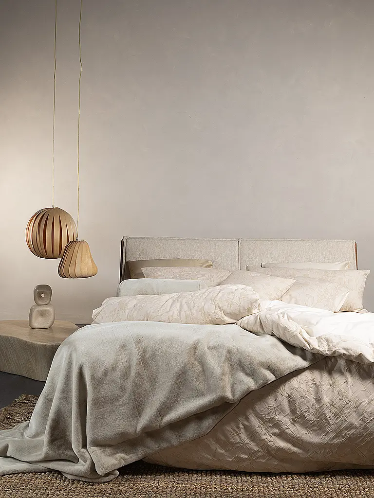 ESSENZA | Ropa de cama de algodón 70x90cm / 140x200cm MARIBEL Avena | Beige