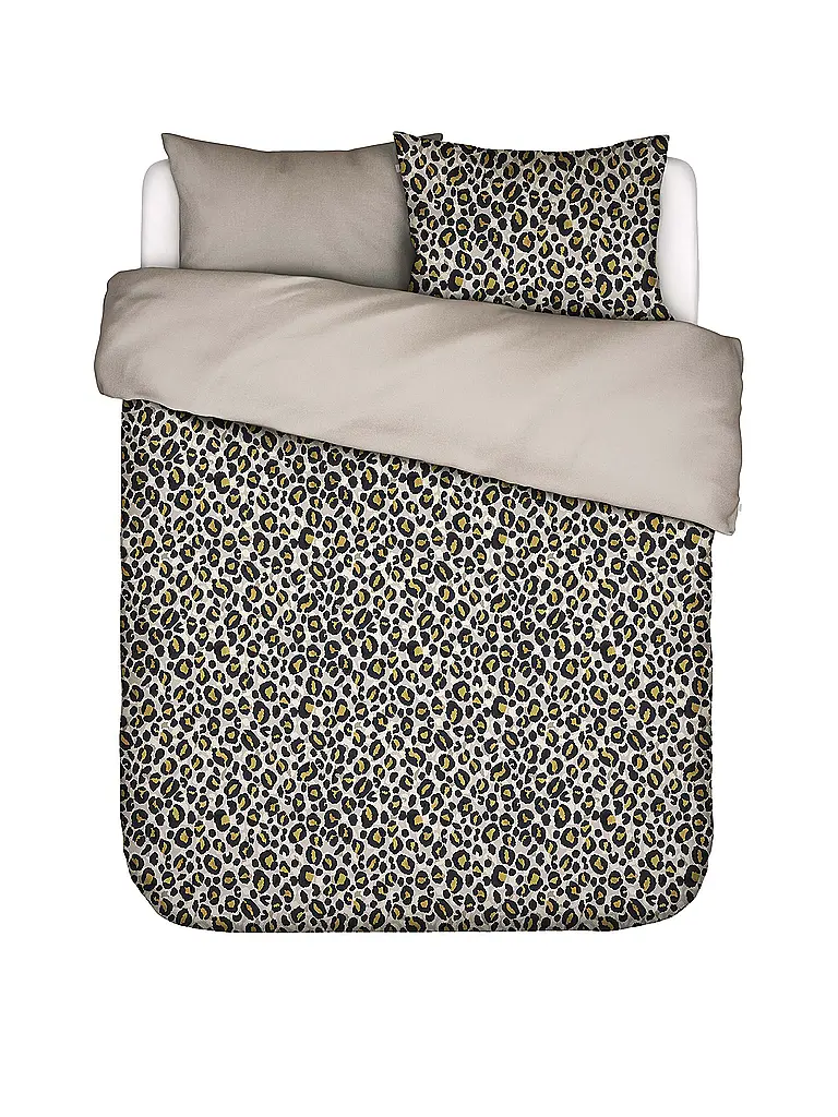 ESSENZA | Ropa de cama de satén 2x 70x90cm / 140x200cm FEDELIA Sand Storm | Marrón claro