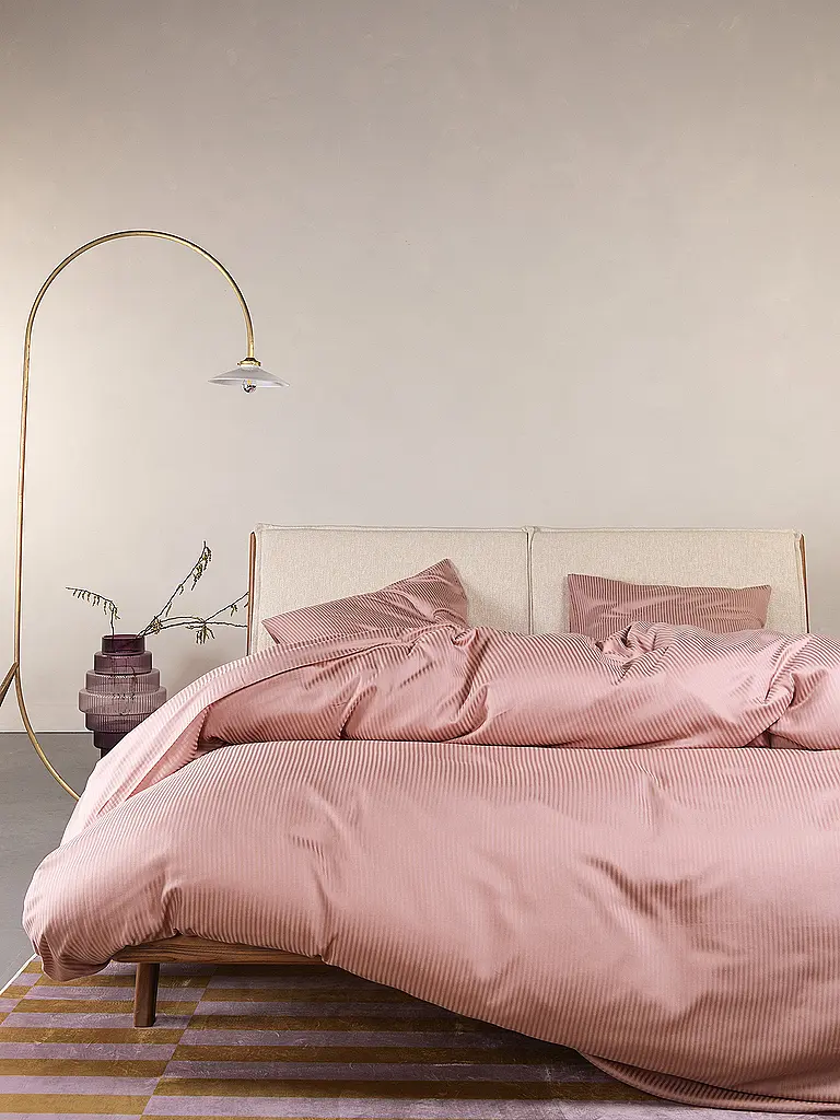 ESSENZA | Ropa de cama de satén 70x90cm / 140x200cm COLETTA Woodrose | Rosa