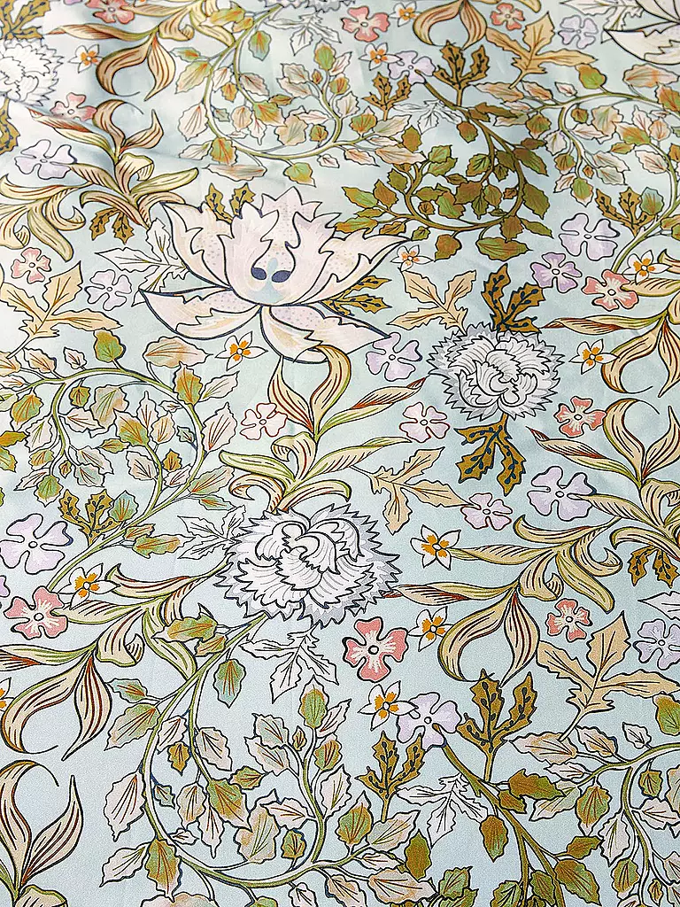 ESSENZA | Ropa de cama de satén 70x90cm / 140x200cm Ophelia Hazy Blue | Verde claro