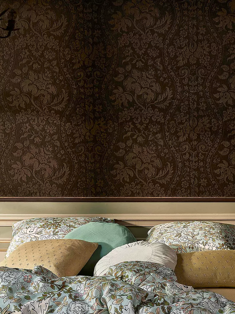 ESSENZA | Ropa de cama de satén 70x90cm / 140x200cm Ophelia Hazy Blue | Verde claro