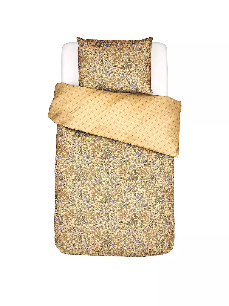 ESSENZA | Ropa de cama de satén 70x90cm / 140x200cm Ophelia Sahara Sun | Camel