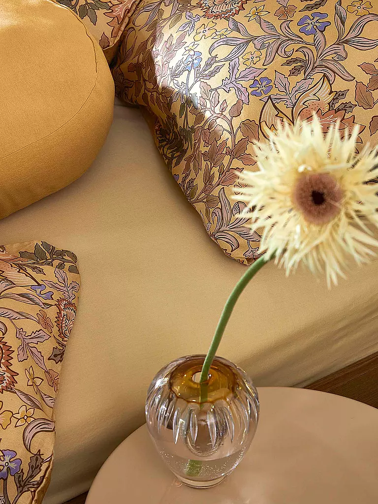 ESSENZA | Ropa de cama de satén 70x90cm / 140x200cm Ophelia Sahara Sun | Camel