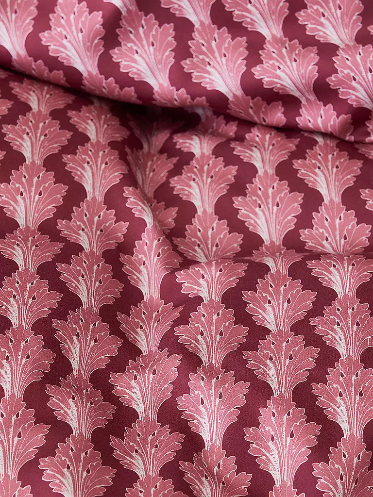 ESSENZA | Ropa de cama de satén 70x90cm/140x200cm TESSE Rojo Cereza | Rojo