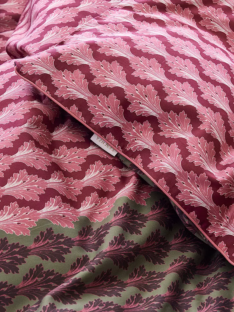 ESSENZA | Ropa de cama de satén 70x90cm/140x200cm TESSE Rojo Cereza | Rojo