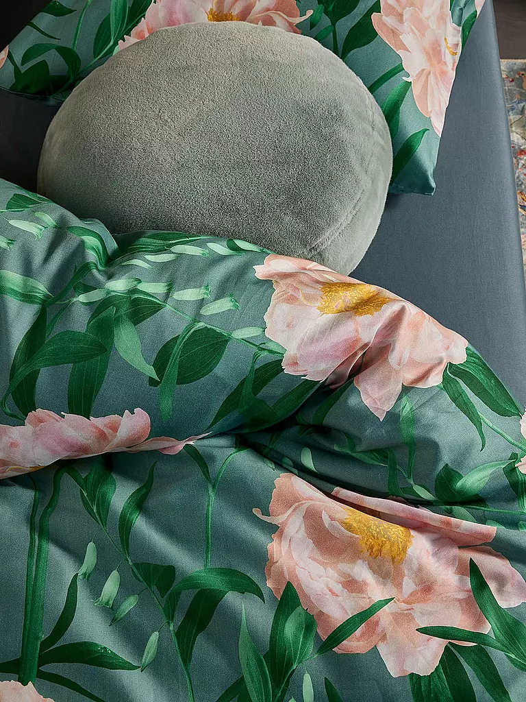 ESSENZA | Ropa de cama de satén DOROTHEA 70x90cm/140x200cm Soft Teal | 