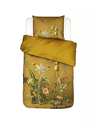 ESSENZA | Ropa de cama de satén FABRICE 70x90cm/140x200cm Flower Ocher | Amarillo