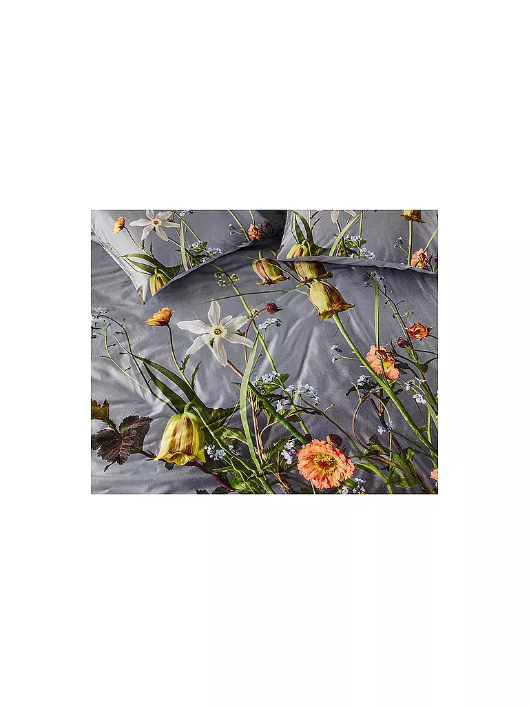 ESSENZA | Ropa de cama de satén FABRICE 70x90cm/140x200cm Gris | Gris