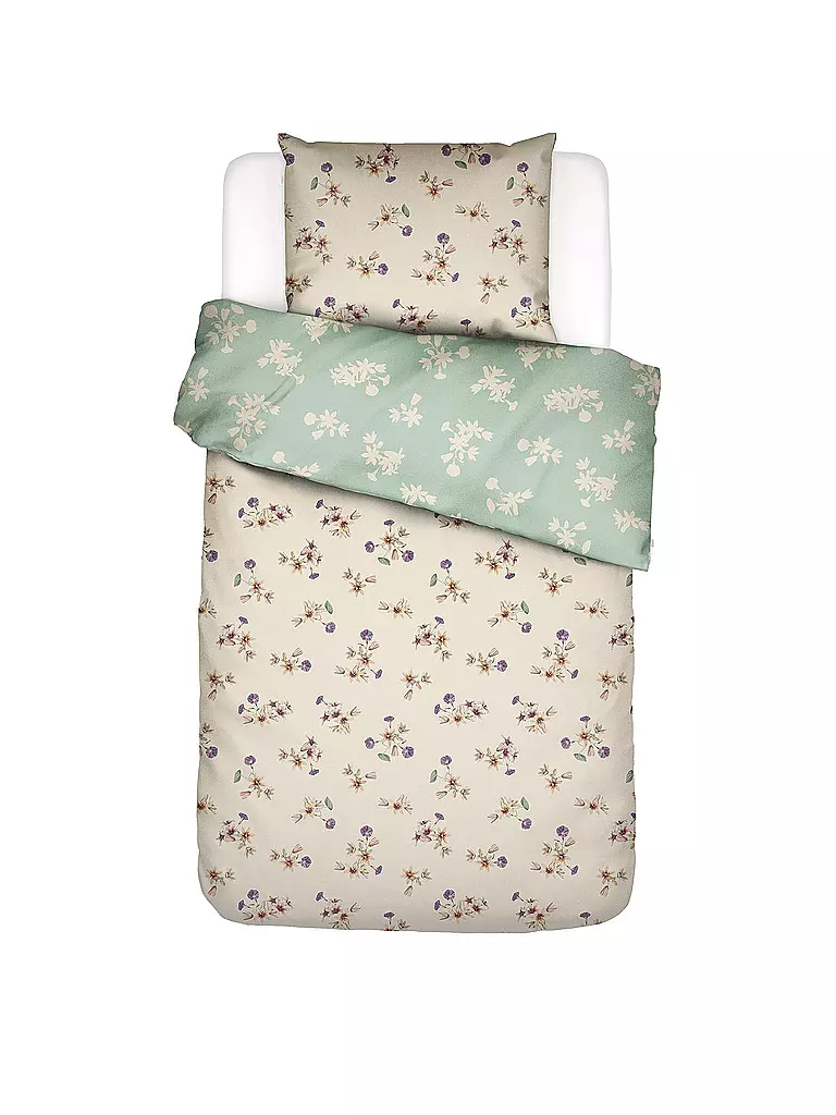 ESSENZA | Ropa de cama de satén FIORA 70x90cm/140x200cm Vainilla | Beige