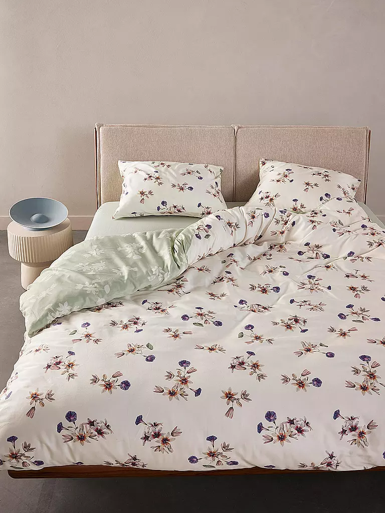 ESSENZA | Ropa de cama de satén FIORA 70x90cm/140x200cm Vainilla | 