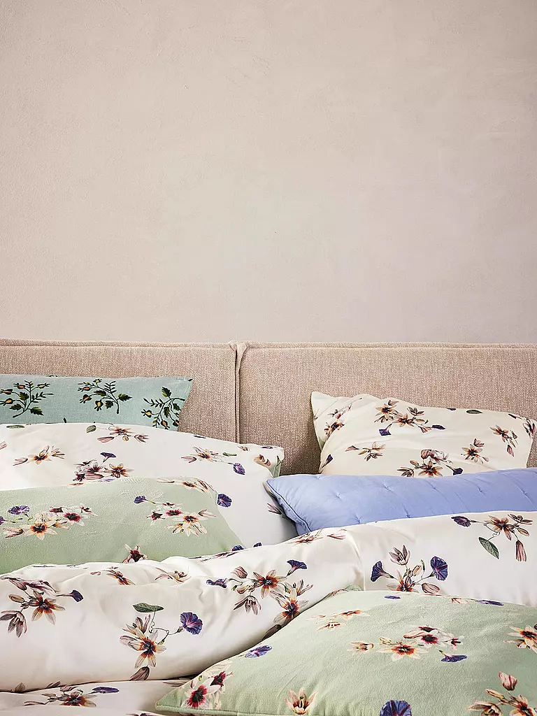 ESSENZA | Ropa de cama de satén FIORA 70x90cm/140x200cm Vainilla | 