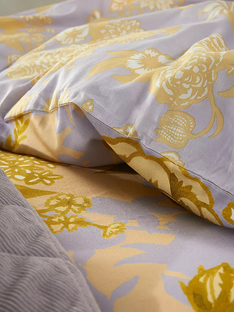 ESSENZA | Ropa de cama de satén FLORE 70x90cm/140x200cm Yellow Straw | 
