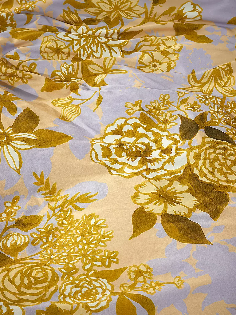 ESSENZA | Ropa de cama de satén FLORE 70x90cm/140x200cm Yellow Straw | 