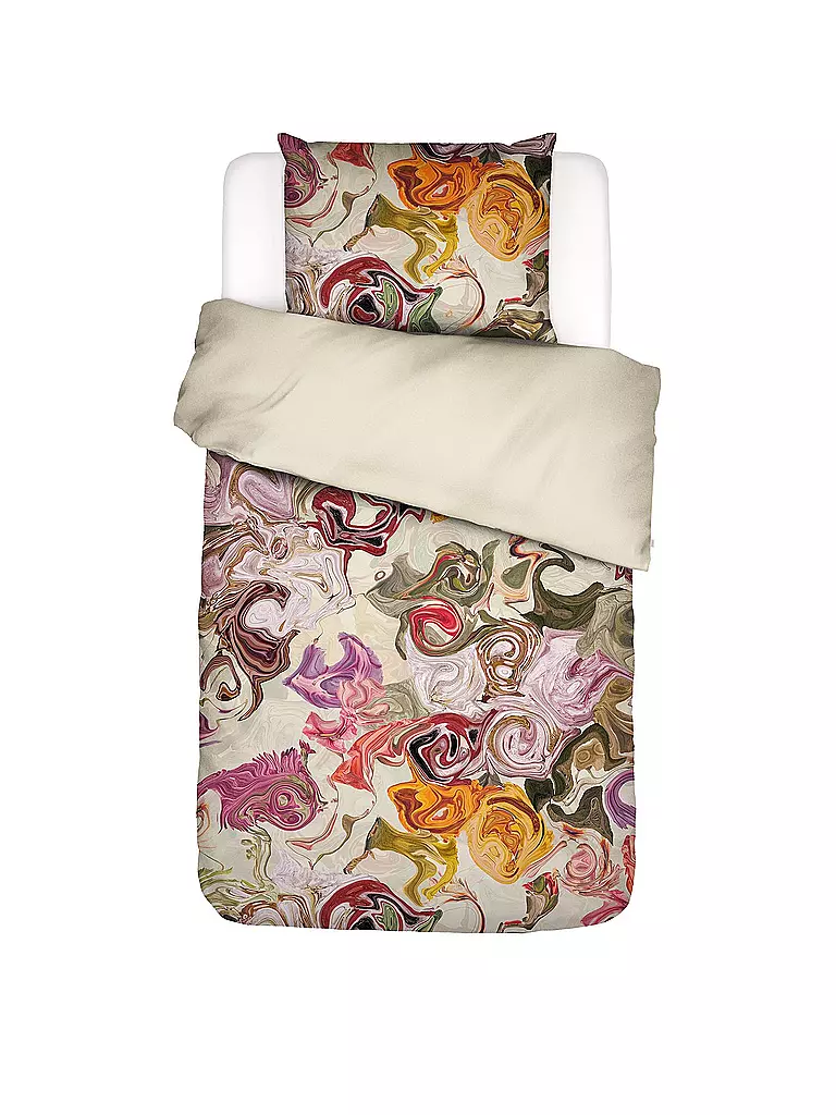 ESSENZA | Ropa de cama de satén ISALINE 70x90cm/140x200cm Vainilla | Beige