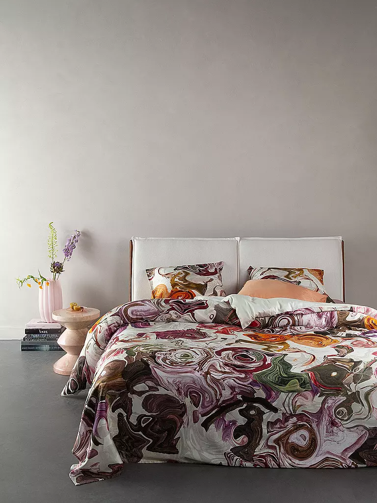 ESSENZA | Ropa de cama de satén ISALINE 70x90cm/140x200cm Vainilla | Beige
