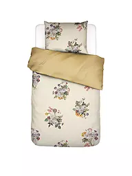 ESSENZA | Juego de cama de satén LAURINE 70x90cm/140x200cm Verde arcilla | Beige